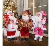Sitting Santa Claus Figure 12 Inch Polyester Christmas Decor B+I)