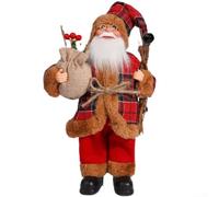 Sitting Santa Claus Figurine 12 Inch Polyester Christmas Decor(F)