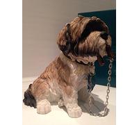 Sitting Shih Tzu Ornament Figure Figurine Model Gift Brown/White Leonardo Collection