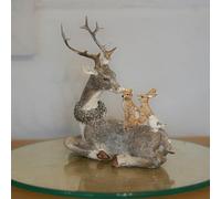 Sitting Stag + Animals Christmas Resin Ornament | Xmas Rudolph Animals Home