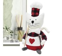 Sitting Stuffed Toy, Cat Stuffed Toy - Stuffed Cat with Chef Cat Design - Stuffed Toy Cat, Cat Toy for Girls, Multifunctional Fabric Cat for Desktop Use