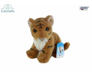 Sitting Tiger Cub 3421 Soft Toy by Hansa -Brand New - Lincrafts UK Est 1993