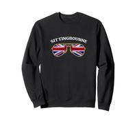 Sittingbourne United Kingdom Vintage Flag Sunglasses Sweatshirt