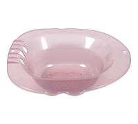 Sitz Bath Basin Plastic Pink with Anti Overflow Hole for Toilet | Reasonable Curve Design, Cleaning of Private Part, Elderly Patient Care