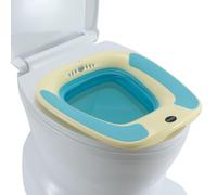 Sitz Bath, Foldable Sitz Bath for Hemorrhoids, Sitz Bath for Toilet Seat, Sitz Bath for Postpartum Care, Sits Bath Tub for Women Men Adults, Sitz Bath Soak Salts Basin, Hip Bath Bowl, Blue