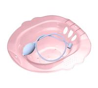 Sitz Bath for Hemorrhoids Portable Sitz Bath Tub Over The Toilet Portable Postpartum with Drain Holes and Flusher Bidet Attachment Wide Seating Area Style 4