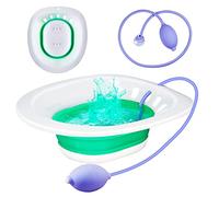Sitz Bath for Hemorrhoids, Sitz Bath for Toilet Seat, Postpartum Care, Perineum Relief, Sits Bath Kit for Women,Collapsible Storage, Wide Seat,Easy to Store