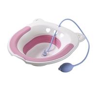 Sitz Bath for Toilet Sitz Bath Rose Foldable Sitz Bath Postpartum with Flusher Hose & Drain Holes Portable Postpartum Essentials for Toilet Seat,Sitz Bath Postpartum 15x15