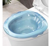 Sitz Bath Portable Over The Toilet Portable Bidet Anti-Overflow Large-Capacity Bidet Attachment for Hemorrhoids Postpartum Private Care Blue, Attachment for Toilet, Travel