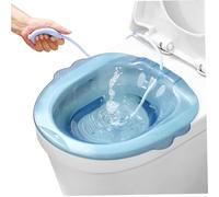 Sitz Bath Portable Over The Toilet Portable Bidet with Flusher Anti-Overflow Large-Capacity Bidet Attachment for Hemorrhoids Postpartum Private Care Blue, Travel