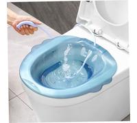 Sitz Bath Portable Over The Toilet Portable Bidet with Flusher Anti-Overflow Large-Capacity Bidet Attachment for Hemorrhoids Postpartum Private Care Blue, Attachment for Toilet, Travel