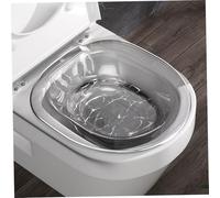 Sitz Bath Portable Over The Toilet Soaking Travel Bidet Anti-Overflow 14x15x4 in Bidet Attachment for Hemorrhoids Postpartum Private Care (Transparent Grey)