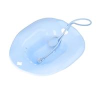 Sitz Bath, Sitz Bath Universal Squat Toilet Bath with Flusher Shells & Creams for Postpartum Care Hemorrhoids (Blue)