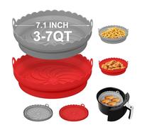 SIUDANGKA Air Fryer Silicone Liners for Ninja/COSORI/Gourmia/PowerXL/InstantPot/Fabuletta/Philips Air Fryer, and Most 3 to 7 QT Airfryer