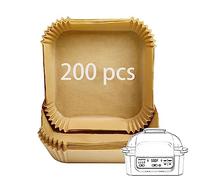 SIUDANGKA Disposable Air Fryer Liner, 200Pcs Parchment Paper for Ninja/COSORI/Gourmia/PowerXL/InstantPot/Fabuletta/Philips Air Fryer