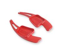 Siuku Car Accessory Compatible with A3 S3 A4 2017-2019 Car Steering Wheel Shift Paddle Carbon Fiber Extension Shifters(Carbon red)