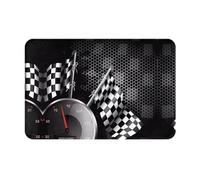 SIULAS Dirt Trapper Door Mat Indoor & Outdoor,Duty Doormat,Checkered Flag Racing Rug For Home, Kitchen,Office (40 X 60)