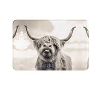 SIULAS Dirt Trapper Door Mat Indoor & Outdoor,Duty Doormat,Funny Highland Cow Rug For Home, Kitchen,Office (40 X 60)