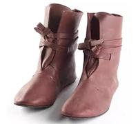 Medieval Cosplay Boots - 1 Pair of Medieval Shoes Retro PU Leather Boots - Steampunk PU Leather Knight Boots,Brown,52