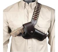 SIULAS Medieval Warrior PU Leather Pistol Holster Bag Western Cowboy Revolver Bag for COSPLAY Photography for Drama Performance,Grey,life size