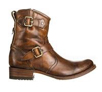 SIULAS Men's Short Riding Boots - Medieval Retro Leather Shortshaft Knights Boots with Belt Buckle - 1 Pair of Steampunk Shoes for Men - Adult Autumn Winter Outdoor Riding Boots Shoes,Brown,44