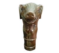 SIULAS Pig Head Walking Stick Vintage Antique Pure Copper Animal Head Walking Cane for Adults Kids Costume Accessories Collectibles Gift,A,3cm