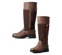 SIULAS Renaissance Medieval Cosplay Boots Wide Shaft Pull-On Waterproof Round Toe Boots,Brown,46