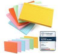 Siumir 300 Pack 150g/m² Index Cards, Double-Sided Printing, A6 Flashcards, with Kraft Cover and Loose-Leaf Ring, Six Colors Lined Index Cards, Suitable for Offices & Homes & Schools (5.83 x 4.13 in)