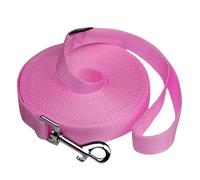 Siumouhoi Dog/Puppy Obedience Recall Training Agility Lead - 15ft 20ft 30ft 40ft 50ft Training Leash - Great for Play, Camping, or Backyard (Pink, 50 Feet)