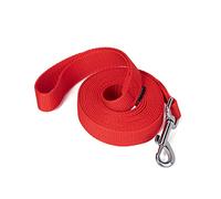 Siumouhoi Strong Durable Nylon Dog Training Leash, 1 Inch Wide Traction Rope, 6 ft 10ft 15ft Long, for Small and Medium Dog (Red, 10 Feet)