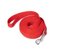 Siumouhoi Strong Durable Nylon Dog Training Leash, 1 Inch Wide Traction Rope, 6 ft 10ft 15ft Long, for Small and Medium Dog (Red, 15 Feet)