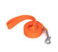 Siumouhoi Strong Durable Nylon Dog Training Leash, 1 Inch Wide Traction Rope, 6 ft Long, for Small and Medium Dog (Orange, 180cm x 2.5cm)