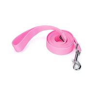Siumouhoi Strong Durable Nylon Dog Training Leash, 1 Inch Wide Traction Rope, 6ft Long, for Small and Medium Dog (Pink, 6 Feet)