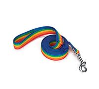 Siumouhoi Strong Durable Nylon Dog Training Leash, 2.5cm Wide Traction Rope, 180cm Long, for Small and Medium Dog (Rainbow, 180cm x 2.5cm)