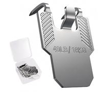 SiumPklay 20Pcs Heavy Duty Drywall Picture Hangers Claw Hooks - No Nails/Drill Required, Stainless Steel Wall Hangers for Pictures Mirrors, Artworks (Holds up to 40lb)