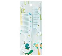 SiumPklay 2pcs Baby Comb Set, Cute Fine Tooth & Rat Tail Toddler Comb, Plastic Small Hair Parting Brush for Kids All Hair Types