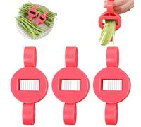 SiumPklay 3 Pcs Stainless Steel Runner Bean Slicer & Stringer Set Sharp Kitchen Tool for Green Beans, Efficient Vegetable Cutter with Handle Easy to Clean Multifunctional Slicer for Home & Restaurant