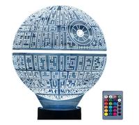 SiumPklay 3D Illusion Lamp, 3D Night Light for Kids, Desk Decor with 7 Color Change - Perfect Birthday Christmas Gifts for Boys Girls Teens Friends Baby USB Powered, Safe & Durable (Death Star Style)