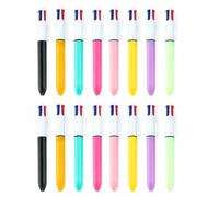 SiumPklay 4 Colour Pen 16 Pcs Multicolor Pens, 4 in-1 Multicoloured Pen Smooth 1 mm Four Color Ballpoint Pen for Office Home School Supplies Perfect for Note Taking Drawing and Creative Writing