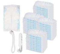 SiumPklay 40 Pcs Flash Dust Magnet Refill with Handle - Flash Duster Dust Magnet Replacement for Home, Car, Office, and Electronics Cleaning | Dust Magnet Starter Kit Compatible