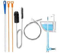 SiumPklay 5 PCS Drain Snake Unblocker Kit - 61" Double Ended Pipe Cleaner Brush, Hair Clog Remover & Sink Unblocker Tools for Kitchen Bathroom Shower Drain Cleaning