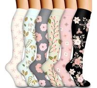 SiumPklay 6-Pack Compression Socks for Women & Men (15-20 mmHg) - Breathable Support Stockings for Running, Nursing, Travel, Athletic Performance & All-Day Comfort Wear