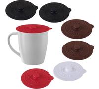 SiumPklay 6-Pack Silicone Cup Covers Universal,Mug Cover Reusable Leak-Proof Mug Lids for Coffee Tea Mugs & Glasses Anti-Dust & Dishwasher-Safe for Home Office Travel