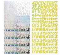 SiumPklay 608 Pcs Gold & Silver Glitter Letter Stickers, 1 Inch Self-Adhesive Alphabet, Number & Symbol Decals for Scrapbooking, Water Bottles, Graduation Caps, Crafts, and Party Decor