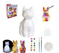 SiumPklay Creative Paint Your Own Cat Night Light Kit, Fun Arts and Crafts for Kids Ages 6-12, DIY Craft Kit Gift for Girls and Boys, Birthday Present for 7 8 9 10 11 Year Olds