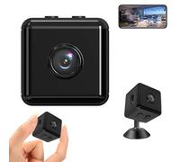 SiumPklay Mini Spy Camera WiFi Hidden - 4K HD Small Secret Wireless Camera with Night Vision, Motion Detection, 6H Battery, Real-Time Alert, Cloud/SD Storage for Home Security Surveillance (Black)