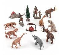 SiumPklay Prehistoric Human Evolution Caveman Figures Set with Mammoth Wild Boar Toy Animals Figures - Realistic Primitive Animal Figures for Kids | Educational Toy Figures & Animals Toys for Kids