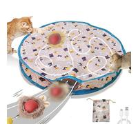 SiumPklay Self Moving Cat Toys 3-Pack, Automatic Interactive Cat Toys for Indoor Cats with Random Rolling & Peek-a-Boo Mouse Pouch, USB Rechargeable Touch Activated Kitten Toys for Adult Cats