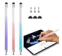 SiumPklay Stylus Pen for iPad, Universal Stylus for Touch Screens Compatible with Apple iPhone, iPad Pro/Air/Mini, Android, Microsoft Tablets & Phones, 2-in-1 High Precision Disc & Fibre Tip (3-Pack)