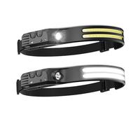 SiumPklay Ultralight Induction Headlamp, 230° All-View Super Bright Rechargeable LED Head Torch with Hand Wave Sensor, USB-C Waterproof Headlight for Running Camping Hiking Night Fishing